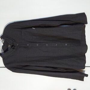 Eddie Bauer- Mens Black Pocket Longsleeve Button Down Shirt Excellent! Sz.XXL